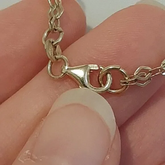 925 Italy Gold-Tone Stardust Ball Necklace 5.7g sterling silver Signed, tested - Picture 4 of 10